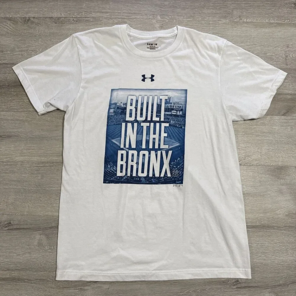 New York Yankees Shirt Under Armour MLB HeatGear Men's White Large